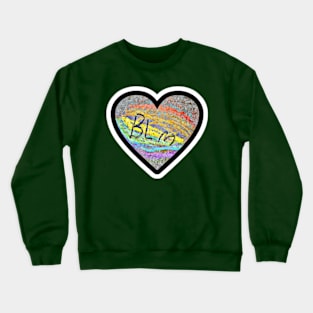 BLM 🖤 Pride - Double Sticker Black - Back Crewneck Sweatshirt